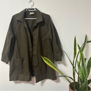 Beaton Chore Coat Olive Denim